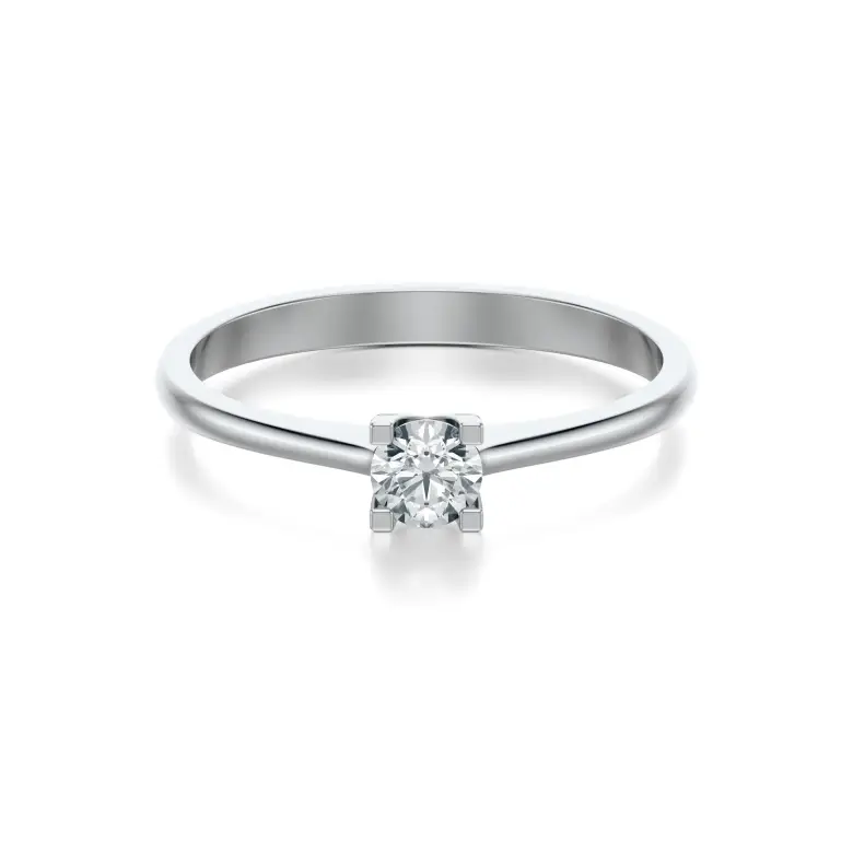 Pierścionek z białego złota z diamentem AJPZ_005